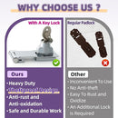 Alise Keyed Hasp Lock,3 Inch Safety Packlock Clasp Hasp Lock Latch with Lock,Door Hinge Lock with Keys Keyed Locking Hasp for Cabinets Closets Doors,Chrome by TinyTreasures Baby Boutique