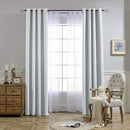 NICETOWN Room Darkening 108 inches Long Curtains for Living Room - Ring Top Thermal Insulated Sound Reducing Window Treatment Drapes for Nursery/Bedroom, W52 x L108, 2 Panels, Greyish White by TinyTreasures Baby Boutique