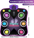 Flooyes Dance Mat Toys for 3-12 Year Old Kids, Electronic Dance Pad with Light-up 6-Button Wireless Bluetooth, Music Dance with 5 Game Modes, Birthday Toys Gifts for 3 4 5 6 7 8 9 10+ Year Old Girls by TinyTreasures Baby Boutique