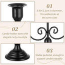 Sziqiqi Candle Holders 3-Arms Candelabra - Black Halloween Candelabras Metal Candleholder Stands Decoration for Thanksgiving Christmas by CozyNest Decor