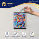 Magnetic Wooden Jigsaw Puzzles with Frame for Adults - Wooden Puzzle Wall Art - Landscape Lazer Wood Cut Puzzles - Rompecabezas para Adultos - Christmas & Birthday Gift (Colorful Tiger) by TinyTreasures Baby Boutique