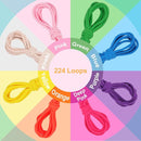 IQKidz 224 PCS Loom Loops Refill for Potholder Weaving Loom Kit Toys, Elastic DIY Arts and Crafts Loops Supplies for Kids Beginners, Perfect Birthday Gifts for 5 6 7 8-12 13 Year Old Girls by TinyTreasures Baby Boutique