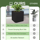 Steel Planter Box-20"x20"x20"-Large Square Planter Box-Outdoor Indoor-Cube Steel Planter Heavy Duty Black Metal Planter Flower Pot Commercial Residential for Home Garden Porch Hotel Patio by GreenHaven Gardens