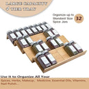 Bamboo Spice Rack Drawer Organizer - 8 Pieces Set- 7" Wide Per Piece - Combine Pieces Into 14" Wide Rack (7" or 14") by CozyNest Decor