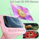 Microscope for Kids with 12 Slides, 100X-1000X 1080P Digital Handheld Kids Microscope, Mini Portable Pocket Miniscope Science Toys Gifts for 3+ 4 5 6 7 8 9 10 11 12 Year Old Boys Girls, Pink by TinyTreasures Baby Boutique