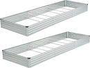 12x4x1ft(2 Pack) Galvanized Raised Garden Bed,Outdoor Planter Box Metal Patio Kit Planting Bed for Vegetables Flowers Herb,Silver by GreenHaven Gardens