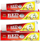 Jagat Devsutra Ayurvedic Herbal Red Toothpaste for Teeth Whitening & Cold Breath - 100% Natural Formula, No Fluoride & Artificial Colours - Pack of 2 (4.4 OZ Tubes) Try Once by CozyNest Decor