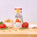 Serenity Kids 6+ Months Grain-Free Allergen-Safe Puffs for Toddlers & Babies - No Grains, Gluten, Nuts, Rice - Organic Veggies, Legumes, Olive Oil, Tomato & Herbs - 6 Count - Can Of Puffs by TinyTreasures Baby Boutique