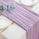 Sioloc 1 Pack Lilac Purple Lavender Cheesecloth Table Runner Fall Autumn Decor for Home 10ft Table Cloth for Tea Wedding Birthday Party Baby Bridal Shower Halloween Thanksgiving by CozyNest Decor