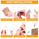 No Drill Metal Furniture Anchors (10 Packs) for Baby Proofing, 14" Adhesive Anti-Tip Furniture Wall Safety Straps for Child, Keep Toddlers & Pets Safe from Falling Furniture Like Dresser & Bookshelf by TinyTreasures Baby Boutique