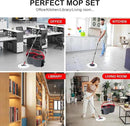 360° Spin Mop and Bucket Set Cleaning System,Mop and Bucket with Wringer Set for Home,Wet Dust Mop for Floor Cleaning with 4 Mop Heads by CozyNest Decor