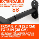Bike Wall Mount - Horizontal Wall Hanger, Adjustable Design for Road, Mountain and Hybrid Bikes up to 48.5 lbs - Space-Saving Bike Rack for Garage or Apartment - Sturdy Indoor Bicycle Storage (2 Pack) by GreenHaven Gardens