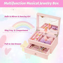 Miratino Music Jewelry Box Gifts for Girls, Wooden Kids Jewelry Boxes & Organizers with Spinning Dancer, Musical Jewelry Storage Gift for Little Girl Toddler Christmas Birthday New Year (Pink) by TinyTreasures Baby Boutique