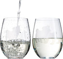 Pug Dog Stemless Wine Glasses Set Of 2 By Dog Lover Glass Gifts For Mom Dad Sisters by The Wine Savant