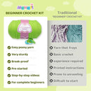 Mewaii Crochet Kit for Beginners,9PCS Crocheting Plant Kit with Step-by-Step Video Tutorial,DIY Easy Knitting Kit with 40% Extra Peasy Yarn for Adults & Kids by TinyTreasures Baby Boutique