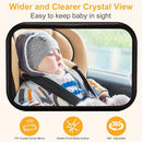 Baby Car Mirror for Rear Facing Seat - Clear View, Upgraded Hook Clip Design, 360 Rotation, Wide Crystal View, Shatterproof Crash Tested and Certified by TinyTreasures Baby Boutique