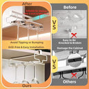 LINFIDITE 2 Pack Wine Glass Holder Stemware Rack Hanger Under Cabinet Wine Glass Rack Kitchen Hanging Storage Rack Organizer,White by CozyNest Decor