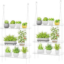 Lifewit 3-Tier Window Plant Shelves 15 inch, Acrylic Adjustable Hanging Floating Shelf, Window Sill Extender for Indoor Succulent Plants, Micro Greens, Seed Starter Pots, Herb Planters by GreenHaven Gardens