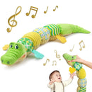 Sumobaby Baby Toys Musical Crocodile, Stuffed Animal Activity Soft Toys with Teether,Multi-Sensory Crinkle, Rattle and Textures, for Tummy Time Baby Toys 0 to 12 Months Boys, Girls, Alligator (Green) by TinyTreasures Baby Boutique