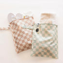 Tiny Twinkle Mess-Proof Waterproof Wet Dry Bag | 2-Pack Reusable Wet Bags for Swimsuits & Baby Clothes | Leakproof Wet Bag for Travel & Diaper Changes for Baby (Unisex Checkers) by TinyTreasures Baby Boutique