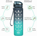 Enerbone Water Bottle, Leakproof BPA & Toxic Free, Motivational Water Bottle with Times to Drink and Straw, Fitness Sports Water Bottle with Strap for Office, Gym, Outdoor Sports by CozyNest Decor