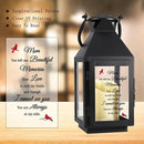 Memorial Lantern, Sympathy Gifts for Loss of Mom/Loved One, Bereavement Gifts, in Memory of Loved One Lantern,Celebration of Life, Memorial Gifts, Funeral Lantern,Mom You Left me Beautiful Memories by CozyNest Decor