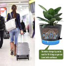 Self Watering Pots for Indoor Plants,12 inch Planters with Drainage Holes Plastic Flower Pots with Deep Reservoir, Black Speckles by CozyNest Decor