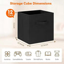 GhvyenntteS Storage Cubes 12 Pack, 11 Inch Cube Storage Bins with Dual Handles, Collapsible Heavy Duty Fabric Bins for Shelves Closet, Baskets for Organizing Clothes Bedding Toys Books (Black) by CozyNest Decor