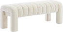 43.3" Bedroom Bench, Upholstered Entryway Bench, Modern End of Bed Ottoman with Solid Wood Legs and Adjustable Foot Pegs for Entryway, Dining Room and Living Room (Beige Linen) by CozyNest Decor