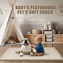 Baby Play Mat for Floor, 1.3" Thick Extra Large Cushioning Memory Foam Playpen Cushion, Soft Coral Velvet Tummy Time Mat with Non-Slip Backing, Child Nursery Rug for Toddlers, Kids (Beige, 79X59) by TinyTreasures Baby Boutique