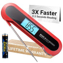 Professional 3X Faster 0.5sec Instant Read Meat Thermometer Digital, High Accuracy ±0.5°F, IP67 Waterproof, Auto Wake/Sleep & Rotate Display, NSF & NIST Certified, Backlight Fry Oil Candy Thermometer by TinyTreasures Baby Boutique