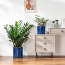vancasso Ceramic Planters, Plant Pots for Indoor Plants, 6.25+8.25+10.25 Inch Ceramic Pots for Plants, Flower Pots with Drainage Holes (Blue, 6.25+8.25+10.25 Inch) by CozyNest Decor