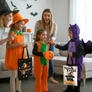 TYL&TYS Halloween Treat Bags, 3Pcs Trick or Treating Bags, Halloween Candy Canvas Tote Gift Bags (Trick or Treat, Cat, Pumpkin), Reusable Grocery Boo Basket Bag for Kids by TinyTreasures Baby Boutique