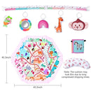 Baby Gym Play Mat, 8-in-1 Tummy Time Mat & Activity Gym, Washable Ball Pit, Infant Play Mat with Detachable Toys for Sensory Exploration and Motor Skill Development by TinyTreasures Baby Boutique