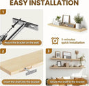 Floating Wall Shelves 2-Pack - 36-Inch Rustic Wooden Shelves for Storage and Décor, Easy Installation for Living Room, Bedroom, and Kitchen by CozyNest Decor