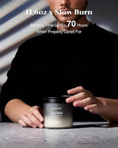 M&SENSE Sage Citrus Scented Candles for Men, 2 Wick 11.6oz Slow Burn 70 Hours Large Natural Soy Wax Clean Candle, Black Candle Luxury Manly Candles Home Fragrance Holiday Candle for Him by CozyNest Decor