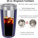 Personalized Tumblers, Custom Name Coffee Cup, Girlfriend Gifts, Small Tumbler with Lid Included, Gift for Her, Gift for Him, Keep Drinks Cold and Hot (Purple, 20oz) by TinyTreasures Baby Boutique