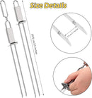 Lallisa Kabob Skewers - Metal BBQ Skewer Sticks with Push Bar for Meat, Chicken, Vegetable & Fruit (12 Pieces) by GreenHaven Gardens