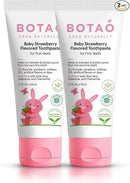 Fluoride Free Toddler Toothpaste | Strawberry Flavored - Training Toothpaste for Toddlers | EWG Verified, Vegan, SLS Free, Safe to Swallow, Aloe Vera (2Pack) by CozyNest Decor