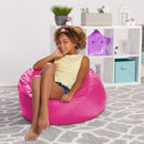 Posh Creations Structured Comfy Seat for Playrooms and Bedrooms, Large Bean Bag Chair, 100in Round Classic Bean Bag, Pink by TinyTreasures Baby Boutique