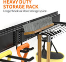 Garage Tool Organizer Wall Mount, Yard Garden Tool Organizer, Adjustable Tool Storage Rack with 4 Heavy Duty Steel Hooks, Max Load 200lbs Garage Organization, Black by GreenHaven Gardens