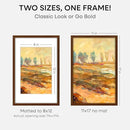 Homeforia 11x17 Brown Picture Frame, High End Dark Oak 11x17 Poster Wood Frame with Mat 8x12 Print, 11 x 17 Wooden Walnut Frame Matted to 8 x 12 Photo, 17x11 Frames, Tempered Glass, Wall Kit, Set of 1 by CozyNest Decor