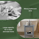 HDPE Shower Bench Seat Capacity 300LB, Waterproof Bathroom Stool with Side Carry Holes, Compact 16.8" L Design, Non-Slip Shower Seat for Elderly, Shaving Legs & Spa - Indoor/Outdoor Use (Gray) by TinyTreasures Baby Boutique