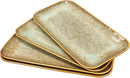 Ceramic Dinner Plates Dish Set, Set of 4, Microwave Oven and Dishwasher Safe,Scratch Resistant, Dinnerware Kitchen Porcelain Serving Dishes Brown glaze change, 12.4 Inch Rectangle plate by CozyNest Decor