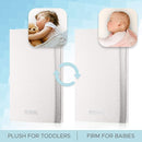 Organic Cotton 2-Sided Crib Mattress | Waterproof Washable Protector w/Ventilated Foam Lining | Light 2-in-1 Baby Mattress w/Firm Support for Infant & Soft CertiPUR Foam for Toddler | 52x27.5x4” by TinyTreasures Baby Boutique