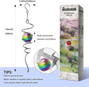 Multi Color Wind Spinner Tail Gazing Ball Spiral Decorative Wind Sculptures - 13in Height by CozyNest Decor