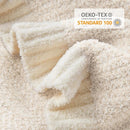 Snuggle Sac Buttery Ivory Throw Blanket for Couch, Reversible Super Soft Knitted Blankets, Warm Cozy Knit Fuzzy Plush Lightweight Throws Dupes for Sofa, Bed, Picnic, Ivory, 50 x 60 inches by TinyTreasures Baby Boutique
