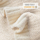 Snuggle Sac Queen Size Oversized Super Soft Bed Blanket - Warm & Cozy Knit Fuzzy Microfiber Blankets in Heather Ivory, 90 x 90 by TinyTreasures Baby Boutique