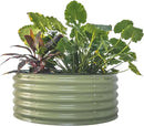 Vego garden 17" Tall 42" Round Raised Garden Bed Metal Raised Bed Planter Box for Vegetables Flowers Patio, Olive Green by GreenHaven Gardens