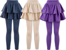 Girls School Uniform Pants Leggings with Skirts Stretch Warm Jegging 4-12 Years by TinyTreasures Baby Boutique
